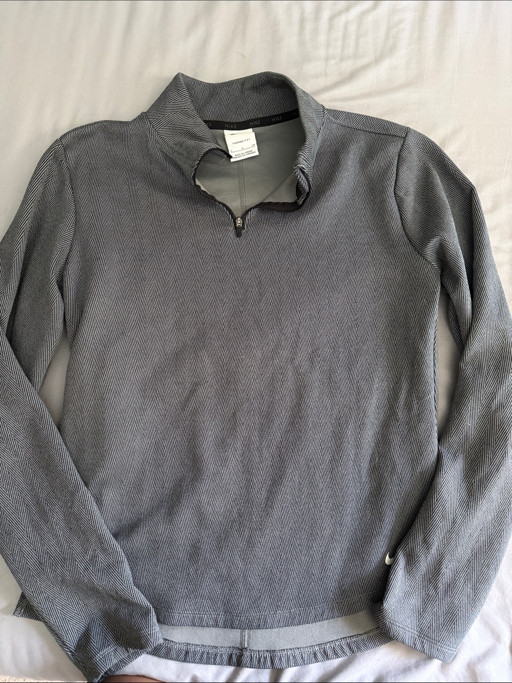 Nike Women's Charcoal Gray Quarter-Zip Pullover